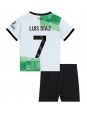 Billige Liverpool Luis Diaz #7 Bortedraktsett Barn 2023-24 Kortermet (+ Korte bukser)